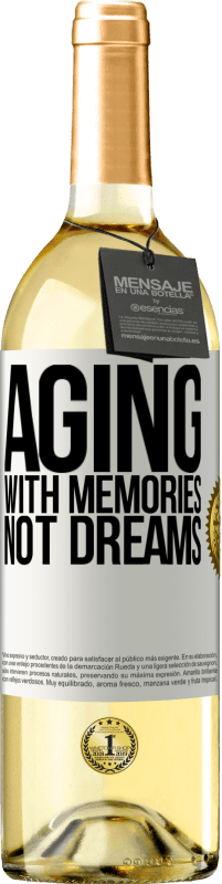 29,95 € Бесплатная доставка | Белое вино Издание WHITE Старение воспоминаниями, а не мечтами Белая этикетка. Настраиваемая этикетка Молодое вино Урожай 2023 Verdejo