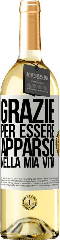 29,95 € Spedizione Gratuita | Vino bianco Edizione WHITE Grazie per essere apparso nella mia vita Etichetta Bianca. Etichetta personalizzabile Vino giovane Raccogliere 2024 Verdejo