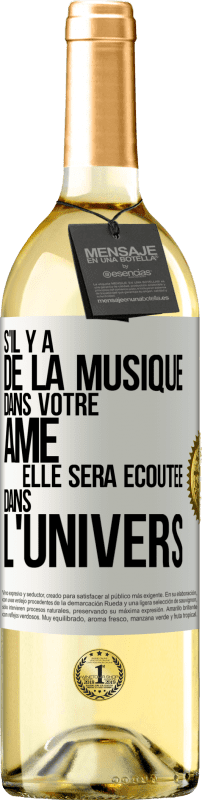 29,95 € Envoi gratuit | Vin blanc Édition WHITE S'il y a de la musique dans votre âme elle sera écoutée dans l'univers Étiquette Blanche. Étiquette personnalisable Vin jeune Récolte 2023 Verdejo