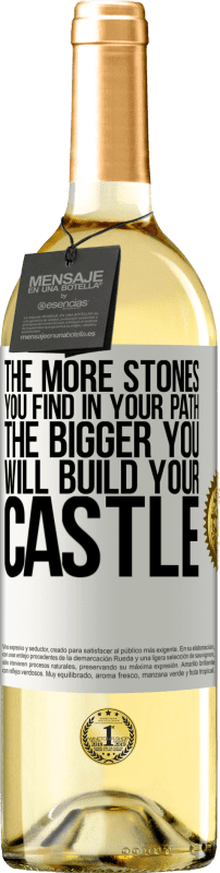 29,95 € Free Shipping | White Wine WHITE Edition The more stones you find in your path, the bigger you will build your castle White Label. Customizable label Young wine Harvest 2023 Verdejo