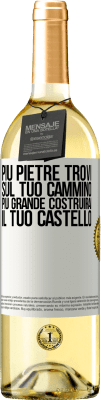 29,95 € Spedizione Gratuita | Vino bianco Edizione WHITE Più pietre trovi sul tuo cammino, più grande costruirai il tuo castello Etichetta Bianca. Etichetta personalizzabile Vino giovane Raccogliere 2024 Verdejo