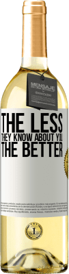 29,95 € Free Shipping | White Wine WHITE Edition The less they know about you, the better White Label. Customizable label Young wine Harvest 2023 Verdejo