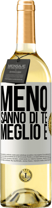 29,95 € Spedizione Gratuita | Vino bianco Edizione WHITE Meno sanno di te, meglio è Etichetta Bianca. Etichetta personalizzabile Vino giovane Raccogliere 2024 Verdejo