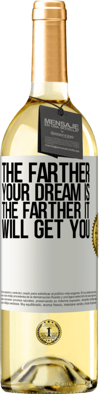 29,95 € Free Shipping | White Wine WHITE Edition The farther your dream is, the farther it will get you White Label. Customizable label Young wine Harvest 2024 Verdejo