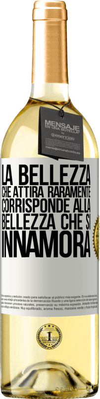 29,95 € Spedizione Gratuita | Vino bianco Edizione WHITE La bellezza che attira raramente corrisponde alla bellezza che si innamora Etichetta Bianca. Etichetta personalizzabile Vino giovane Raccogliere 2024 Verdejo