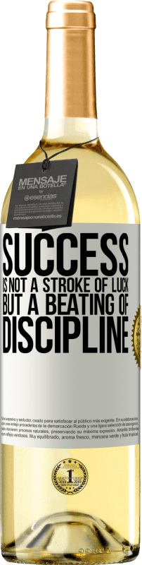 29,95 € 送料無料 | 白ワイン WHITEエディション 成功は運のストロークではなく、規律の暴行です ホワイトラベル. カスタマイズ可能なラベル 若いワイン 収穫 2025 Verdejo