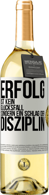 29,95 € Kostenloser Versand | Weißwein WHITE Ausgabe Erfolg ist kein Glücksfall, sondern ein Schlag der Disziplin Weißes Etikett. Anpassbares Etikett Junger Wein Ernte 2024 Verdejo