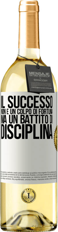 29,95 € Spedizione Gratuita | Vino bianco Edizione WHITE Il successo non è un colpo di fortuna, ma un battito di disciplina Etichetta Bianca. Etichetta personalizzabile Vino giovane Raccogliere 2024 Verdejo