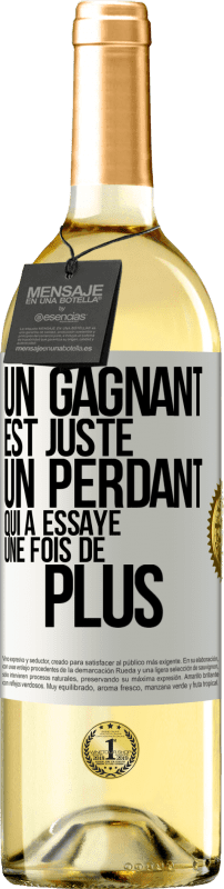 29,95 € Envoi gratuit | Vin blanc Édition WHITE Un gagnant est juste un perdant qui a essayé une fois de plus Étiquette Blanche. Étiquette personnalisable Vin jeune Récolte 2024 Verdejo