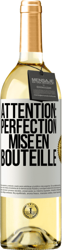 29,95 € Envoi gratuit | Vin blanc Édition WHITE Attention: perfection mise en bouteille Étiquette Blanche. Étiquette personnalisable Vin jeune Récolte 2025 Verdejo