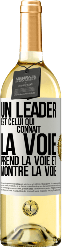 29,95 € Envoi gratuit | Vin blanc Édition WHITE Un leader est celui qui connaît la voie, prend la voie et montre la voie Étiquette Blanche. Étiquette personnalisable Vin jeune Récolte 2024 Verdejo