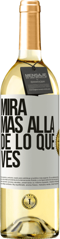 29,95 € Envío gratis | Vino Blanco Edición WHITE Mira más allá de lo que ves Etiqueta Blanca. Etiqueta personalizable Vino joven Cosecha 2024 Verdejo