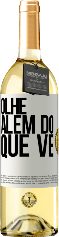 29,95 € Envio grátis | Vinho branco Edição WHITE Olhe além do que vê Etiqueta Branca. Etiqueta personalizável Vinho jovem Colheita 2024 Verdejo