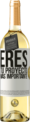 29,95 € Envío gratis | Vino Blanco Edición WHITE Eres tu proyecto más importante Etiqueta Blanca. Etiqueta personalizable Vino joven Cosecha 2025 Verdejo