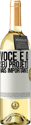 29,95 € Envio grátis | Vinho branco Edição WHITE Você é o seu projeto mais importante Etiqueta Branca. Etiqueta personalizável Vinho jovem Colheita 2024 Verdejo