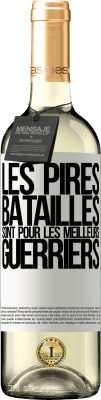 29,95 € Envoi gratuit | Vin blanc Édition WHITE Les pires batailles sont pour les meilleurs guerriers Étiquette Blanche. Étiquette personnalisable Vin jeune Récolte 2025 Verdejo