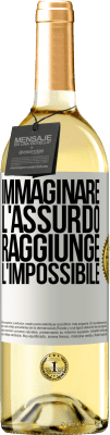 29,95 € Spedizione Gratuita | Vino bianco Edizione WHITE Immaginare l'assurdo raggiunge l'impossibile Etichetta Bianca. Etichetta personalizzabile Vino giovane Raccogliere 2024 Verdejo