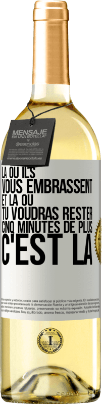 29,95 € Envoi gratuit | Vin blanc Édition WHITE Là où ils vous embrassent et là où tu voudras rester cinq minutes de plus, c'est là Étiquette Blanche. Étiquette personnalisable Vin jeune Récolte 2024 Verdejo