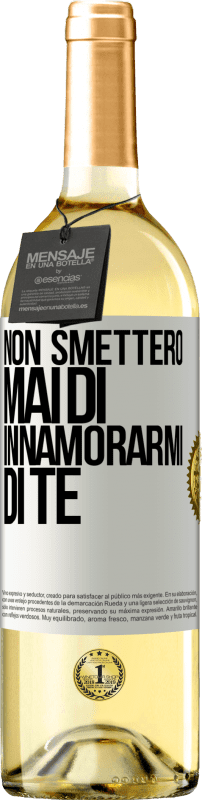 29,95 € Spedizione Gratuita | Vino bianco Edizione WHITE Non smetterò mai di innamorarmi di te Etichetta Bianca. Etichetta personalizzabile Vino giovane Raccogliere 2024 Verdejo