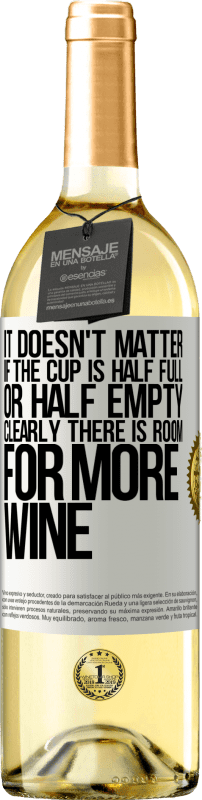 29,95 € Free Shipping | White Wine WHITE Edition It doesn't matter if the cup is half full or half empty. Clearly there is room for more wine White Label. Customizable label Young wine Harvest 2025 Verdejo