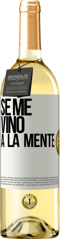 29,95 € Envoi gratuit | Vin blanc Édition WHITE Il me VINt une idée Étiquette Blanche. Étiquette personnalisable Vin jeune Récolte 2024 Verdejo