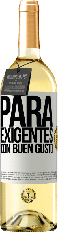 29,95 € Envío gratis | Vino Blanco Edición WHITE Para exigentes con buen gusto Etiqueta Blanca. Etiqueta personalizable Vino joven Cosecha 2024 Verdejo