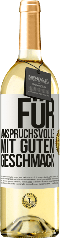 29,95 € Kostenloser Versand | Weißwein WHITE Ausgabe Für anspruchsvolle mit gutem Geschmack Weißes Etikett. Anpassbares Etikett Junger Wein Ernte 2024 Verdejo