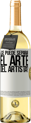 29,95 € Envío gratis | Vino Blanco Edición WHITE ¿Se puede separar el arte del artista? Etiqueta Blanca. Etiqueta personalizable Vino joven Cosecha 2024 Verdejo