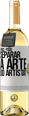 29,95 € Envio grátis | Vinho branco Edição WHITE você pode separar a arte do artista? Etiqueta Branca. Etiqueta personalizável Vinho jovem Colheita 2024 Verdejo