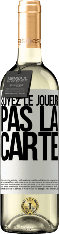 29,95 € Envoi gratuit | Vin blanc Édition WHITE Soyez le joueur, pas la carte Étiquette Blanche. Étiquette personnalisable Vin jeune Récolte 2024 Verdejo