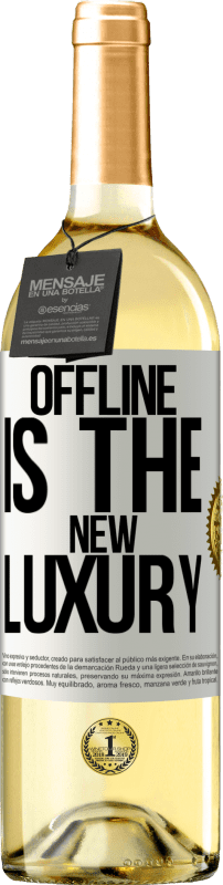 29,95 € 免费送货 | 白葡萄酒 WHITE版 Offline is the new luxury 白标. 可自定义的标签 青年酒 收成 2023 Verdejo