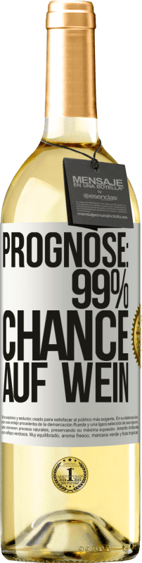 29,95 € Kostenloser Versand | Weißwein WHITE Ausgabe Prognose: 99% Chance auf Wein Weißes Etikett. Anpassbares Etikett Junger Wein Ernte 2024 Verdejo