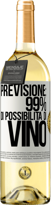 29,95 € Spedizione Gratuita | Vino bianco Edizione WHITE Previsione: 99% di possibilità di vino Etichetta Bianca. Etichetta personalizzabile Vino giovane Raccogliere 2023 Verdejo