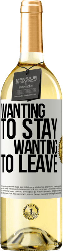 29,95 € Free Shipping | White Wine WHITE Edition Wanting to stay wanting to leave White Label. Customizable label Young wine Harvest 2024 Verdejo