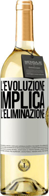 29,95 € Spedizione Gratuita | Vino bianco Edizione WHITE L'evoluzione implica l'eliminazione Etichetta Bianca. Etichetta personalizzabile Vino giovane Raccogliere 2023 Verdejo