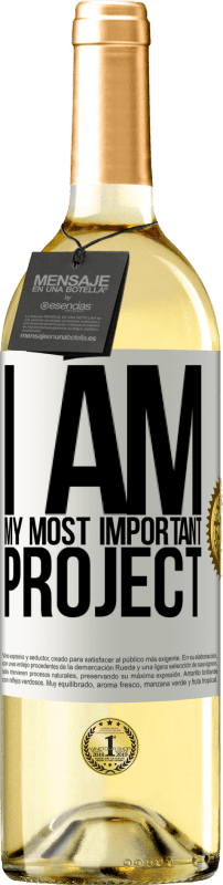 29,95 € Free Shipping | White Wine WHITE Edition I am my most important project White Label. Customizable label Young wine Harvest 2024 Verdejo