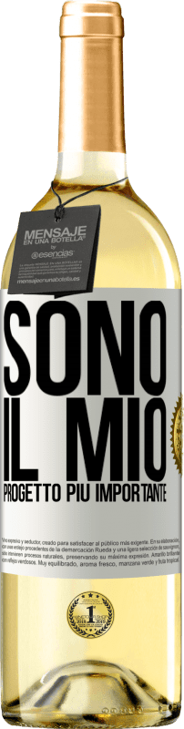 29,95 € Spedizione Gratuita | Vino bianco Edizione WHITE Sono il mio progetto più importante Etichetta Bianca. Etichetta personalizzabile Vino giovane Raccogliere 2024 Verdejo