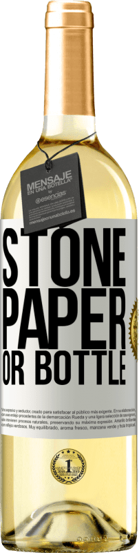 29,95 € Free Shipping | White Wine WHITE Edition Stone, paper or bottle White Label. Customizable label Young wine Harvest 2024 Verdejo