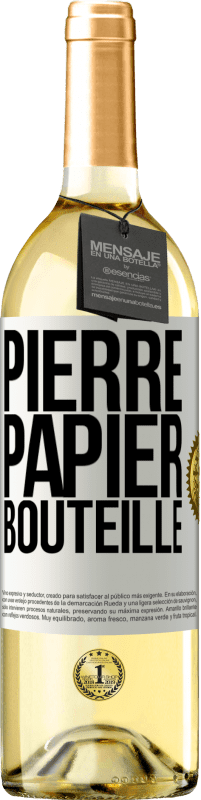 29,95 € Envoi gratuit | Vin blanc Édition WHITE Pierre-papier-bouteille Étiquette Blanche. Étiquette personnalisable Vin jeune Récolte 2024 Verdejo