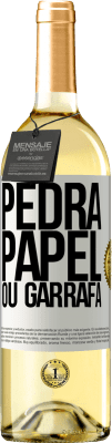 29,95 € Envio grátis | Vinho branco Edição WHITE Pedra, papel ou garrafa Etiqueta Branca. Etiqueta personalizável Vinho jovem Colheita 2025 Verdejo