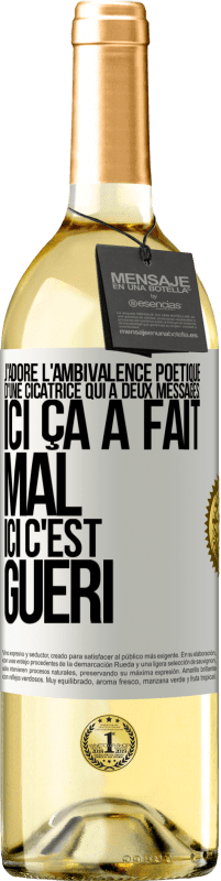 29,95 € Envoi gratuit | Vin blanc Édition WHITE J'adore l'ambivalence poétique d'une cicatrice qui a deux messages: ici ça a fait mal, ici c'est guéri Étiquette Blanche. Étiquette personnalisable Vin jeune Récolte 2024 Verdejo