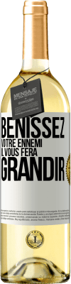 29,95 € Envoi gratuit | Vin blanc Édition WHITE Bénissez votre ennemi. Il vous fera grandir Étiquette Blanche. Étiquette personnalisable Vin jeune Récolte 2023 Verdejo