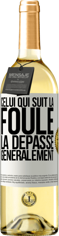 29,95 € Envoi gratuit | Vin blanc Édition WHITE Celui qui suit la foule, la dépasse généralement Étiquette Blanche. Étiquette personnalisable Vin jeune Récolte 2024 Verdejo