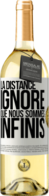 29,95 € Envoi gratuit | Vin blanc Édition WHITE La distance ignore que nous sommes infinis Étiquette Blanche. Étiquette personnalisable Vin jeune Récolte 2024 Verdejo