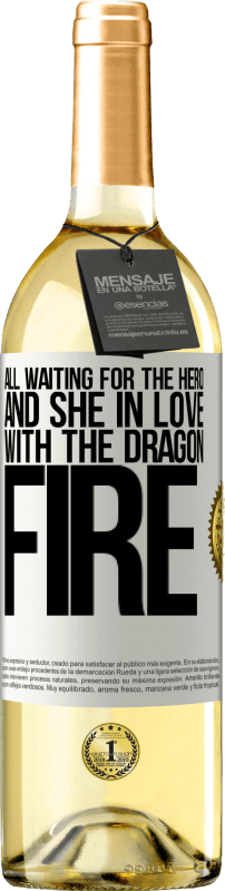 29,95 € Free Shipping | White Wine WHITE Edition All waiting for the hero and she in love with the dragon fire White Label. Customizable label Young wine Harvest 2024 Verdejo