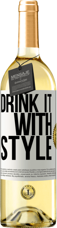 29,95 € Free Shipping | White Wine WHITE Edition Drink it with style White Label. Customizable label Young wine Harvest 2023 Verdejo