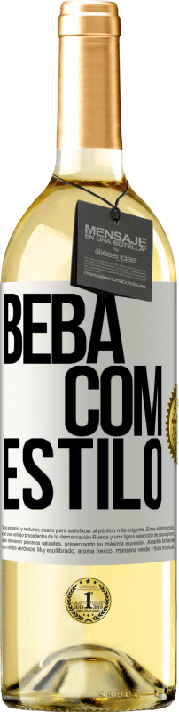 29,95 € Envio grátis | Vinho branco Edição WHITE Beba com estilo Etiqueta Branca. Etiqueta personalizável Vinho jovem Colheita 2023 Verdejo