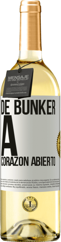 29,95 € Envío gratis | Vino Blanco Edición WHITE De búnker a corazon abierto Etiqueta Blanca. Etiqueta personalizable Vino joven Cosecha 2024 Verdejo