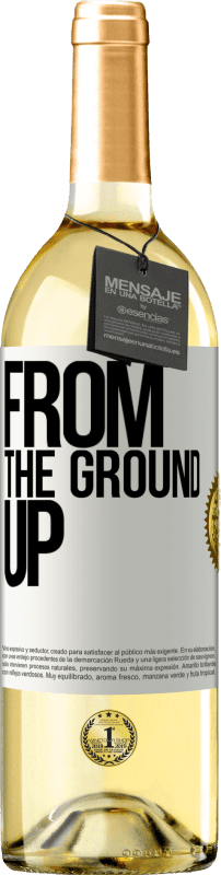 29,95 € Envio grátis | Vinho branco Edição WHITE From The Ground Up Etiqueta Branca. Etiqueta personalizável Vinho jovem Colheita 2024 Verdejo