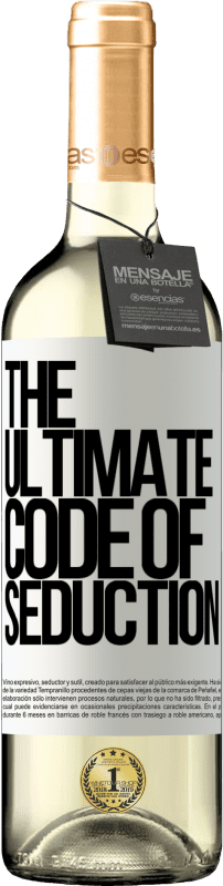 29,95 € Envoi gratuit | Vin blanc Édition WHITE The ultimate code of seduction Étiquette Blanche. Étiquette personnalisable Vin jeune Récolte 2023 Verdejo